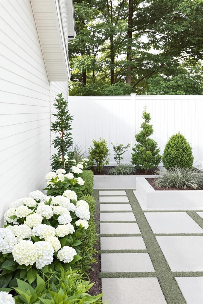 Elegant Oasis of Verdant and Ivory Hues
