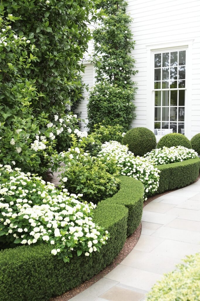 Sculpted Serenity With Lush Whiteness