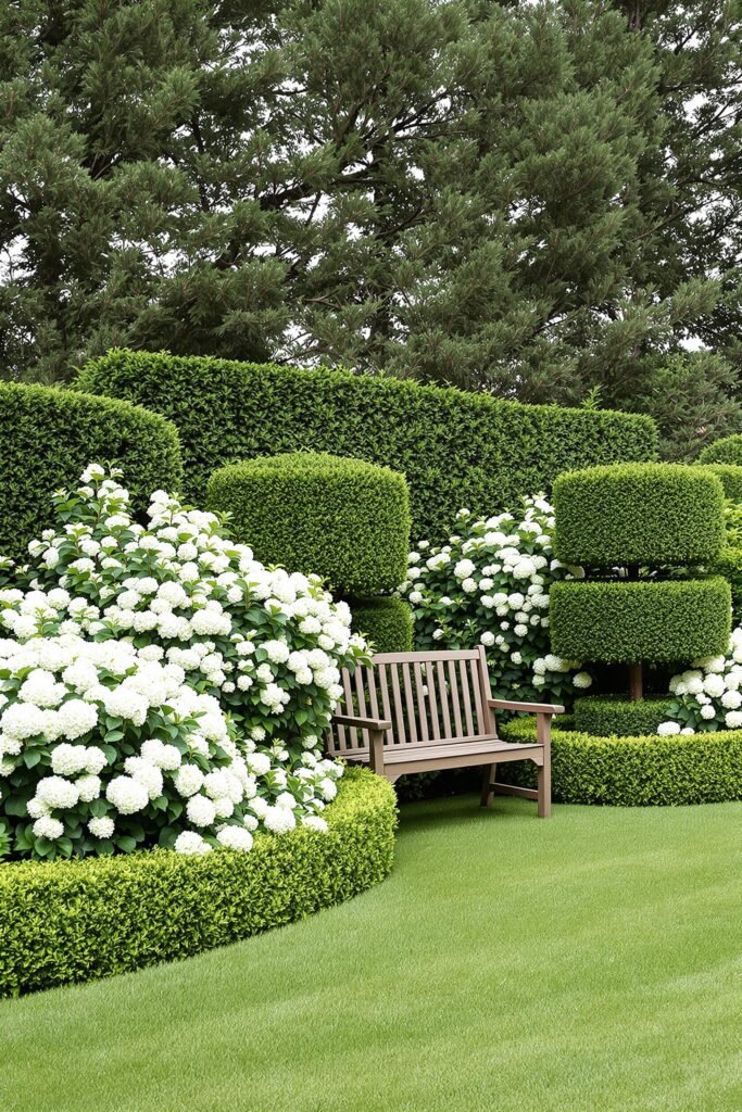 A Bench Amid Blossoms and Greenery Fiesta
