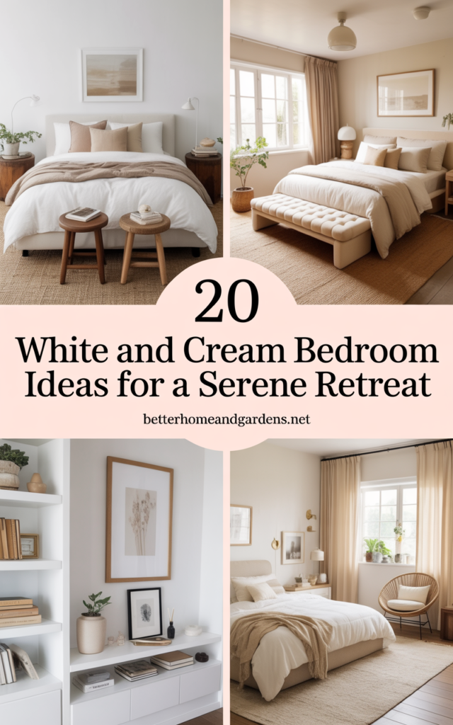 20 White and Cream Bedroom Ideas