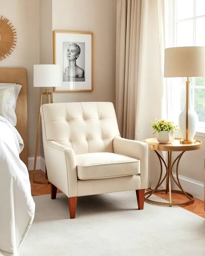 Cream Accent Chair for Versatility