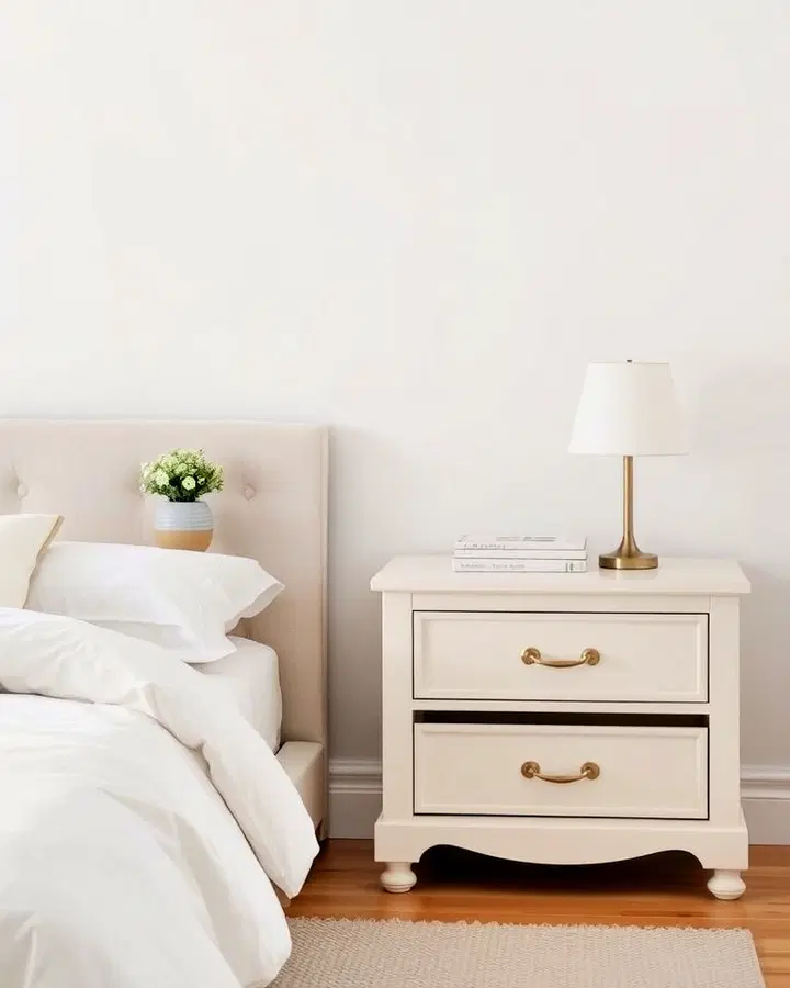 Cream Nightstands for Balance
