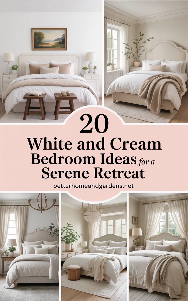 20 White and Cream Bedroom Ideas for a Serene Retreat