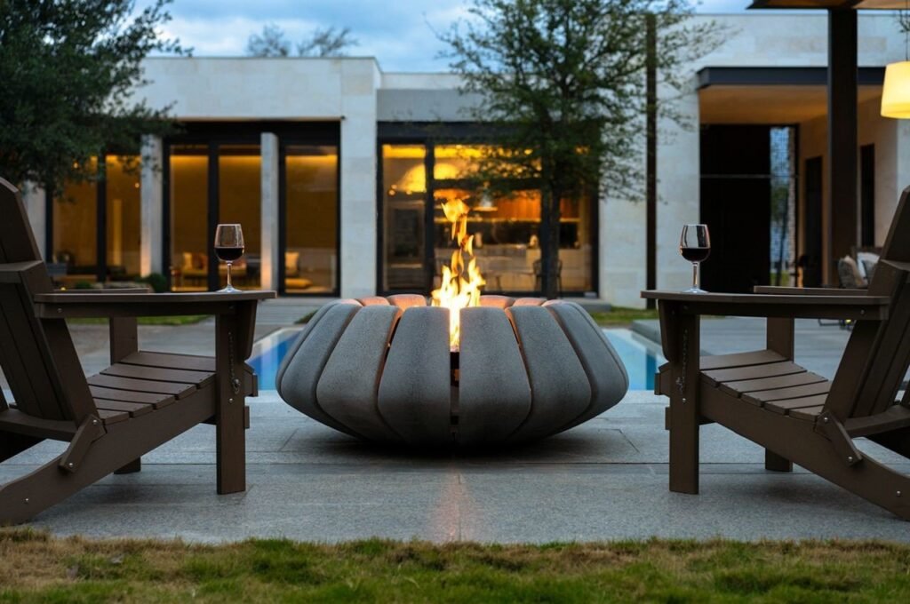 Concrete Fire Pit Elegance