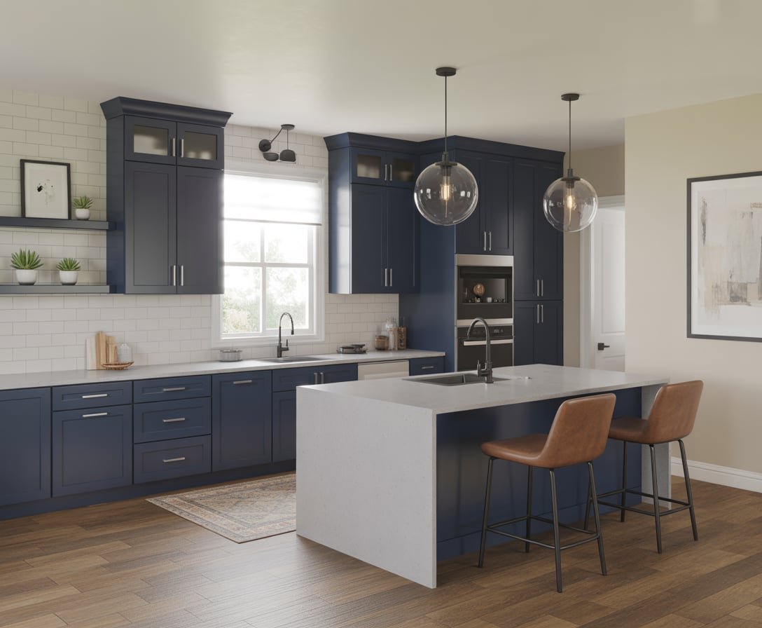 Blue Kitchen Cabinets