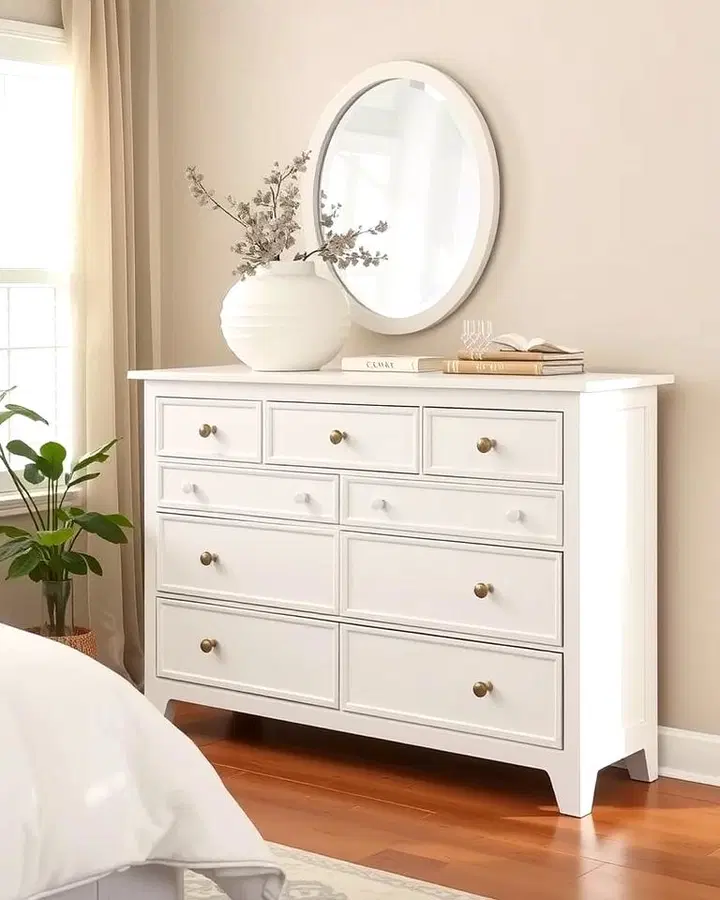 White Dresser for Clean Storage