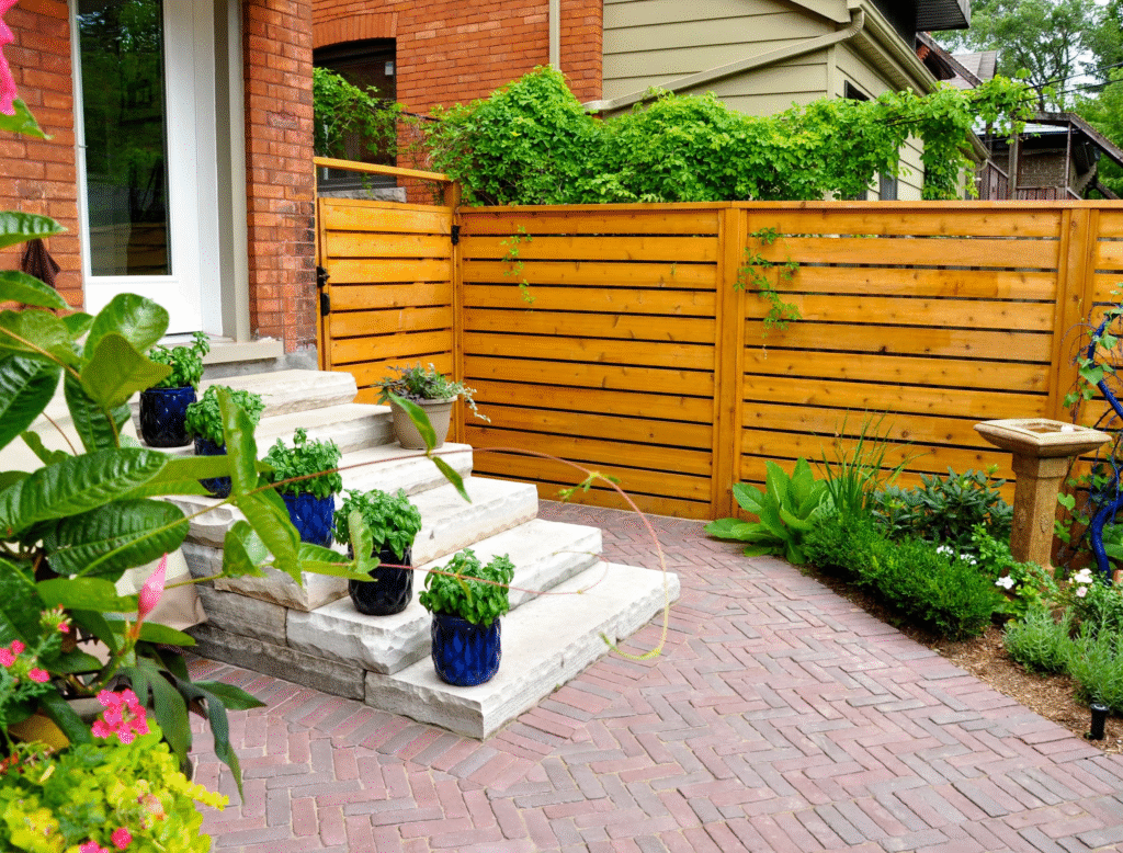 Horizontal Fence for Front Yard Appeal