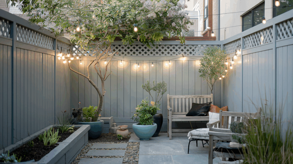 Painted Horizontal Fence
