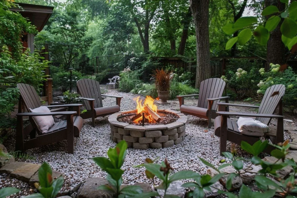 Fire Pit Seating Ideas with Adirondack Chairs
