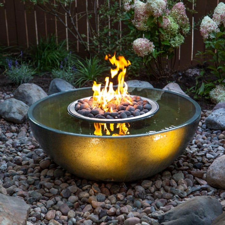 Fire Pit with a Water Feature Twist