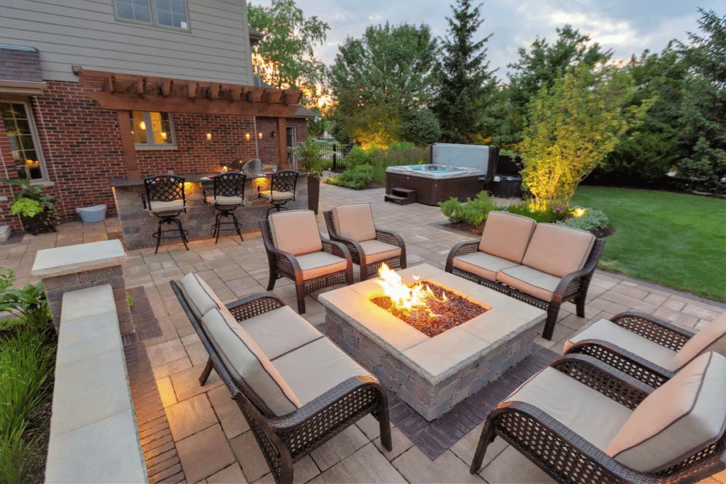 Minimalist Fire Pit for Small Yards