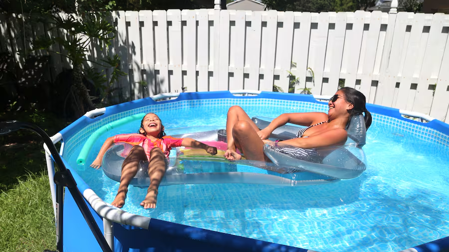 Inflatable Backyard Pool with a Twist