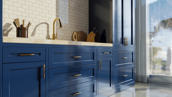 Blue Kitchen Cabinets