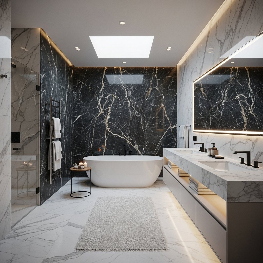 Elegant luxury marble touch in interiors