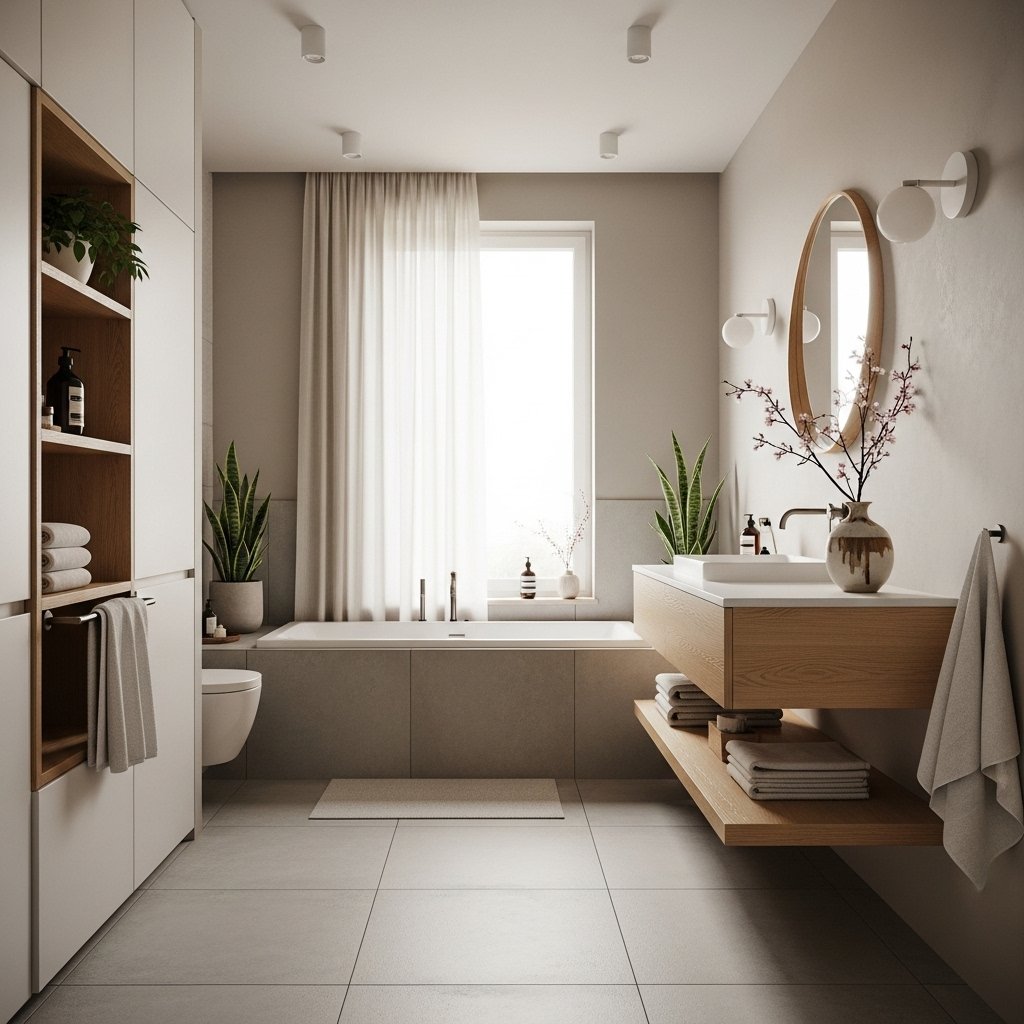Serene Japandi calm interior design