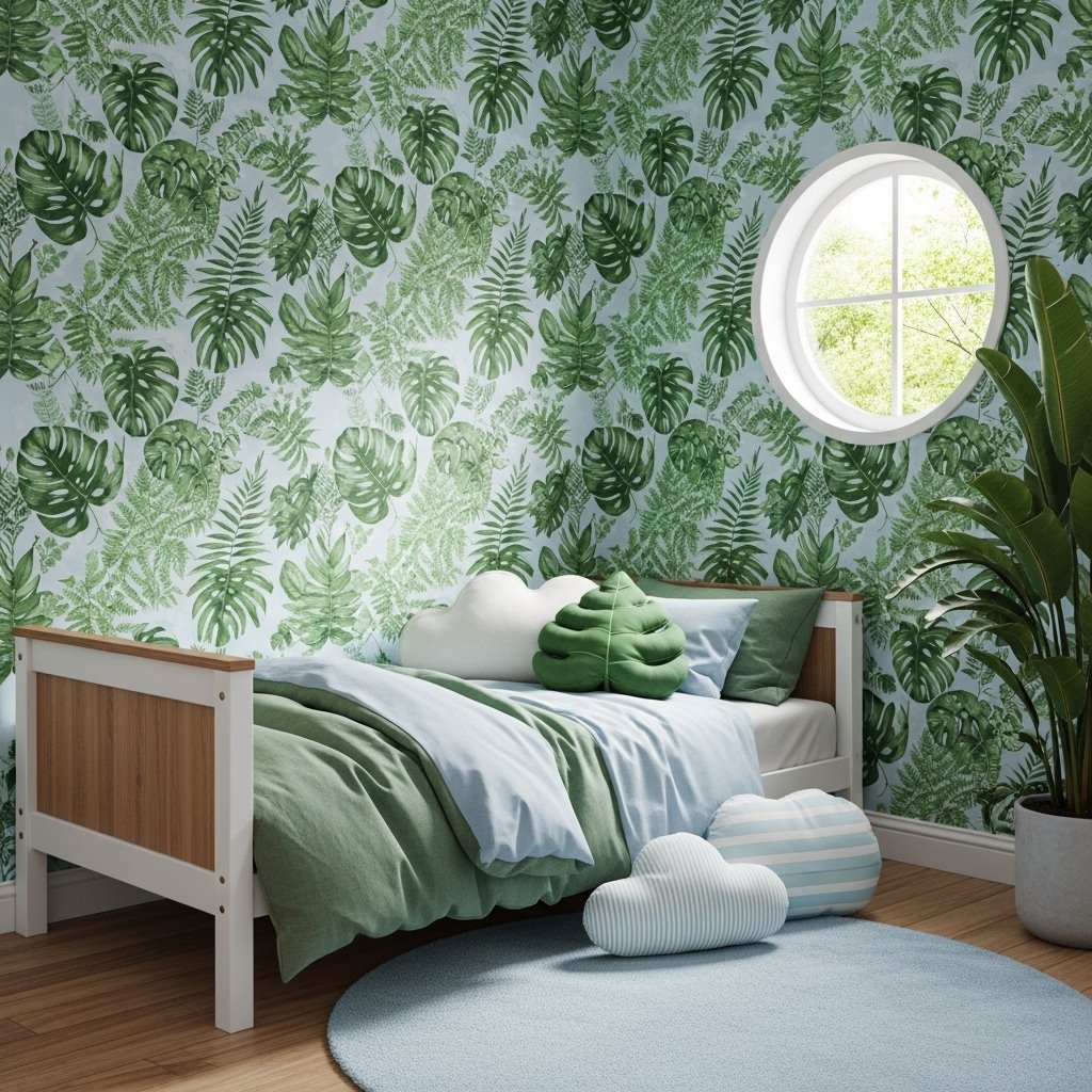 Refreshing nature inspired green and blue decor