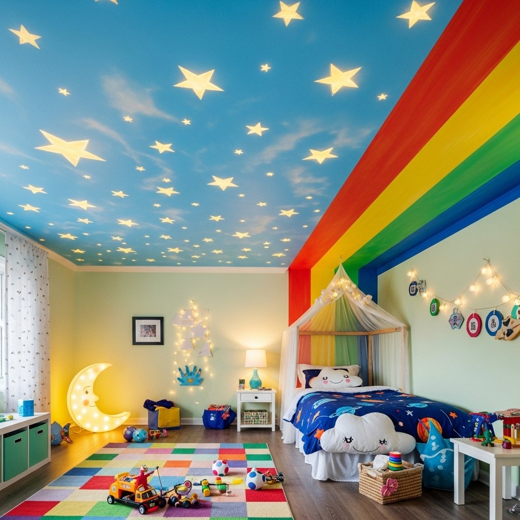 Unique creative ceiling touch in decor