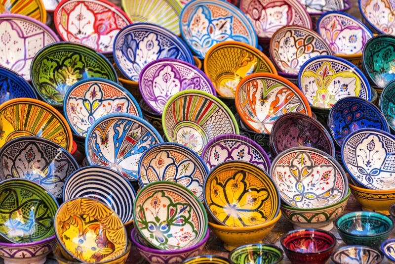 Traditional Ceramic Pottery in Morocco Editorial Photography - Image of colors, craft: 143048802