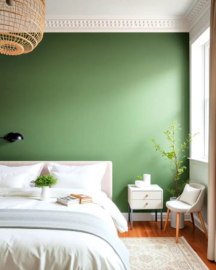 Green and White Bedroom Ideas