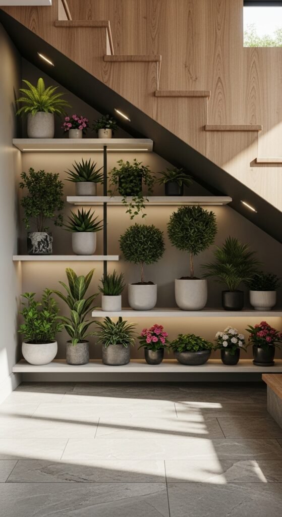 Multi-Level Plant Shelves