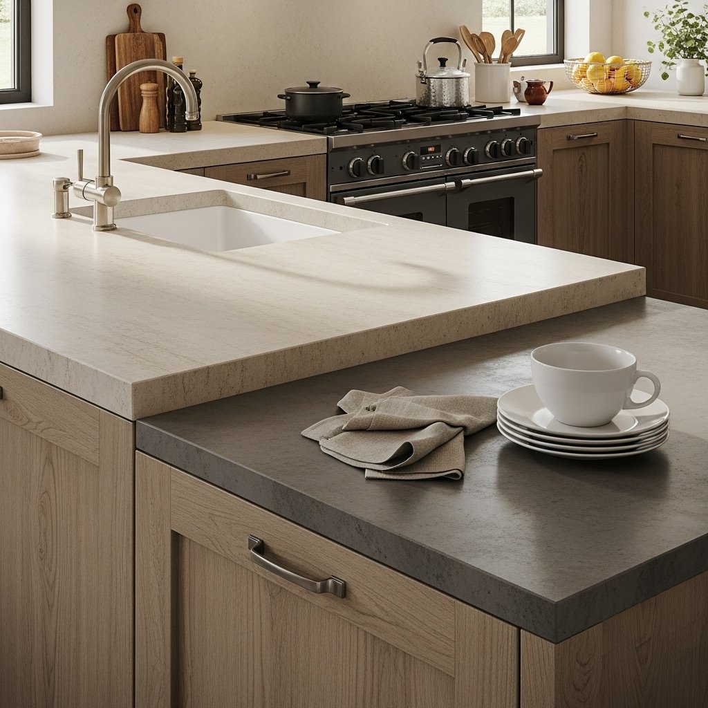 Stone or Concrete Kitchen Countertops Design