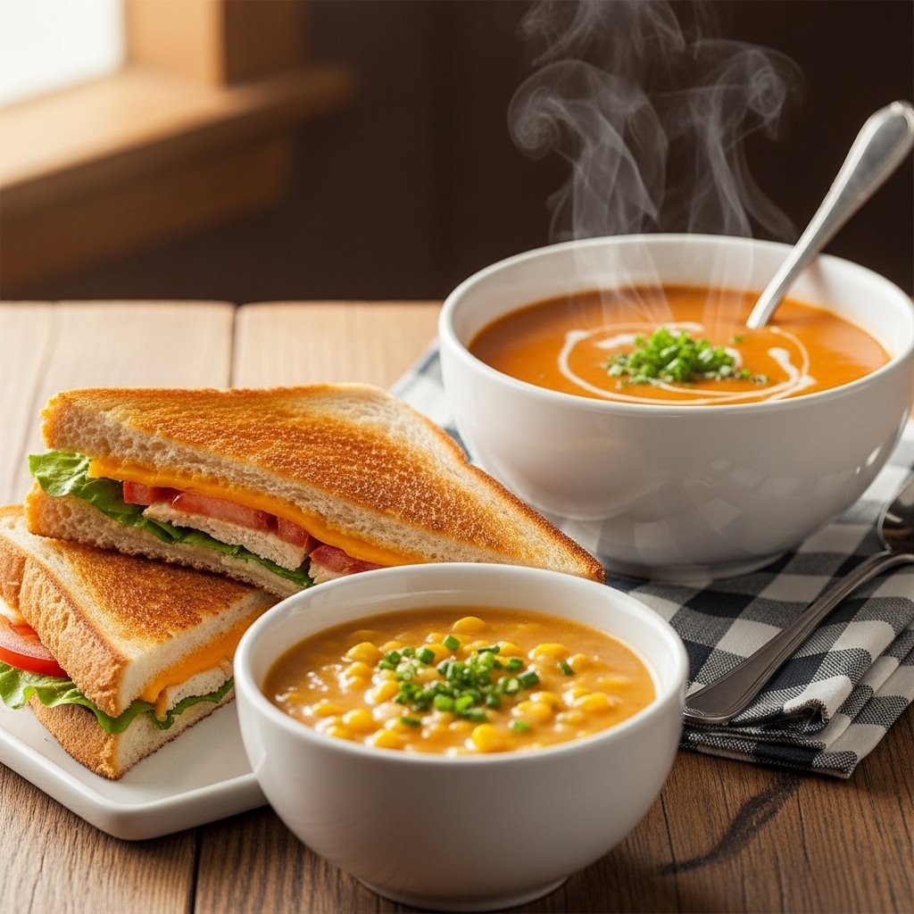 Comforting Saturday sandwich and soup combo