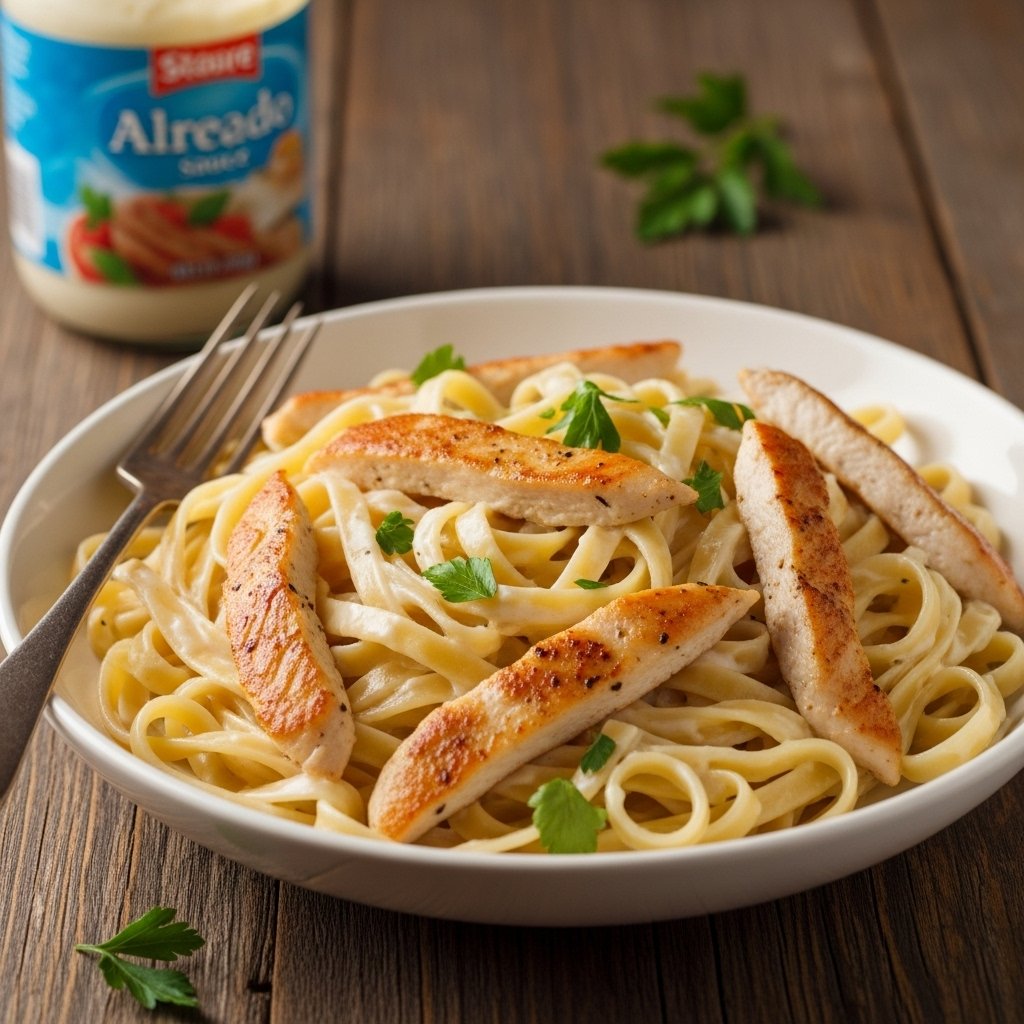 Creamy chicken alfredo pasta dinner recipe