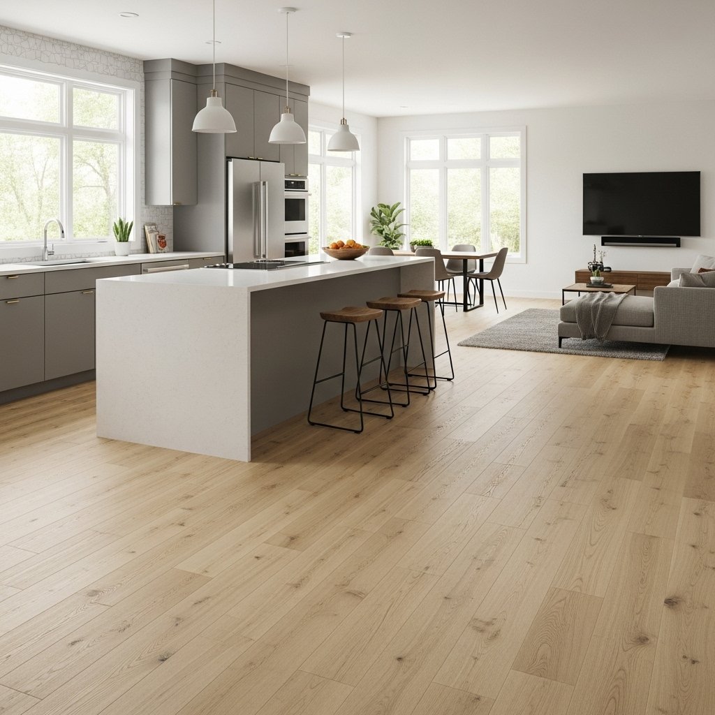 Smooth seamless flooring flow in interiors