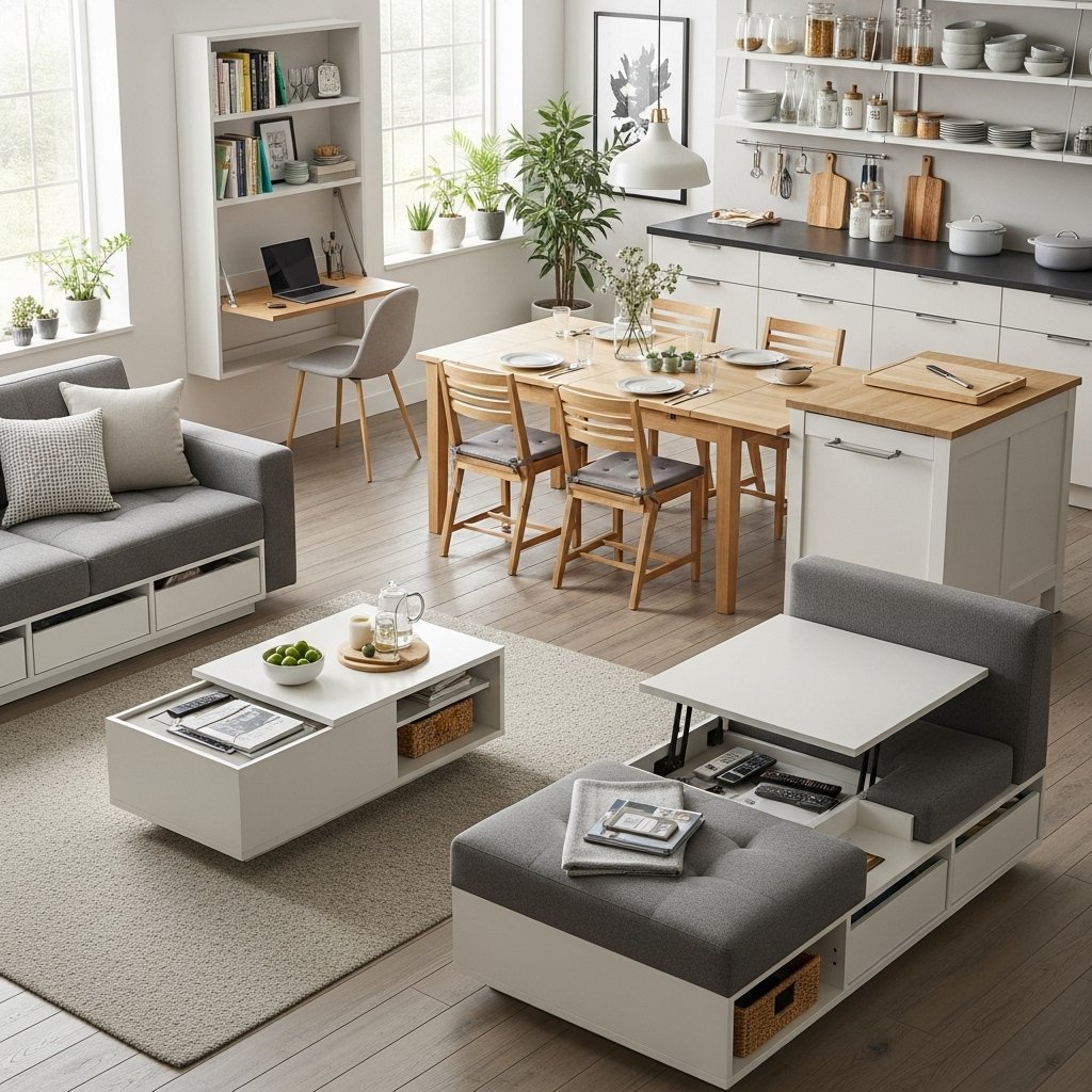 Versatile multi functional furniture for spaces