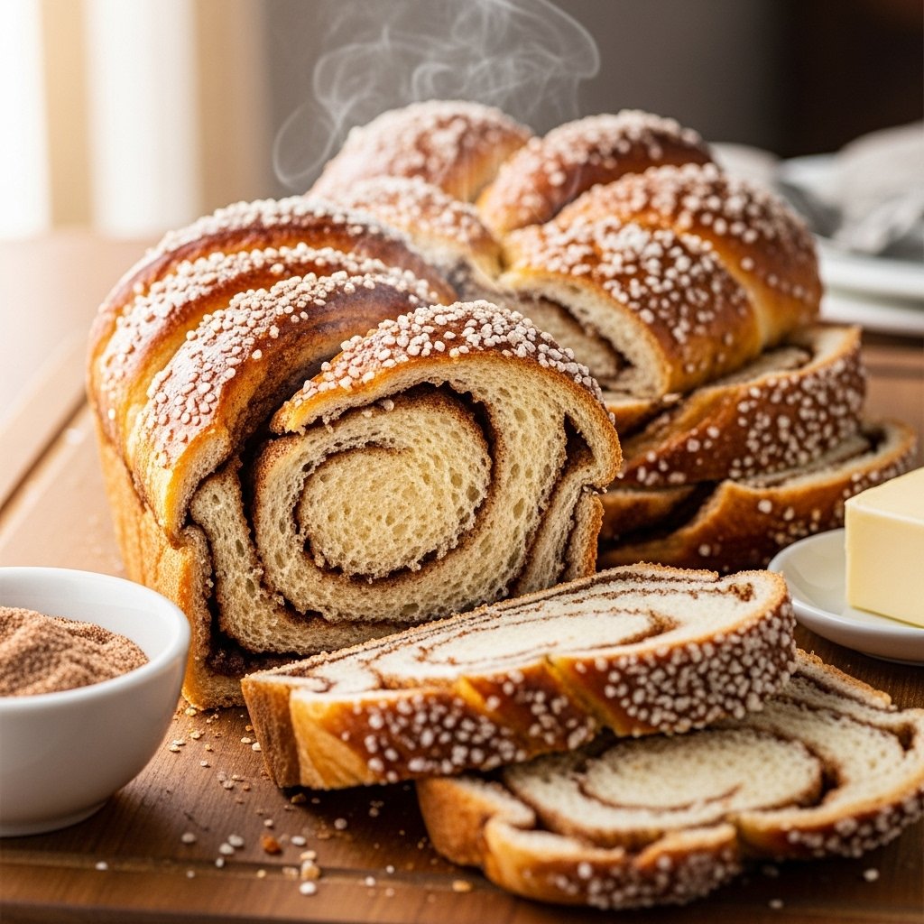 Sweet cinnamon swirl bread homemade recipe