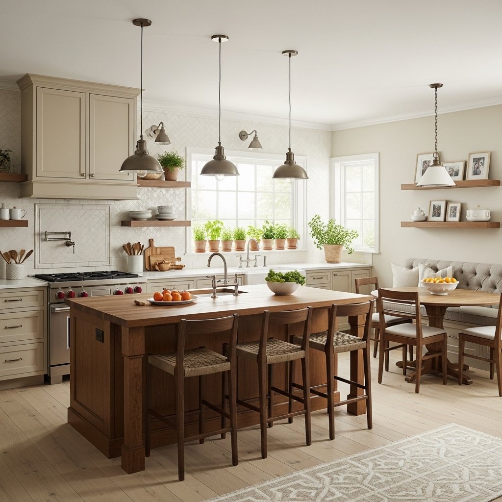 Warm Beige and Cream Kitchen Design