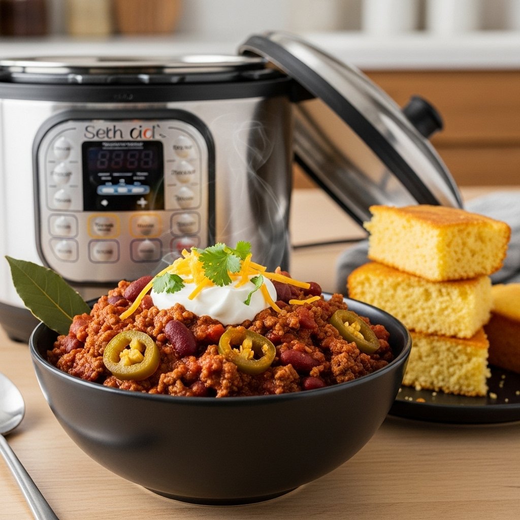 Hearty instant pot chilli with beans