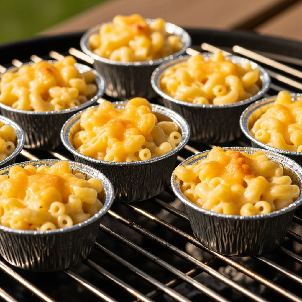 Creamy mac and cheese served in cups