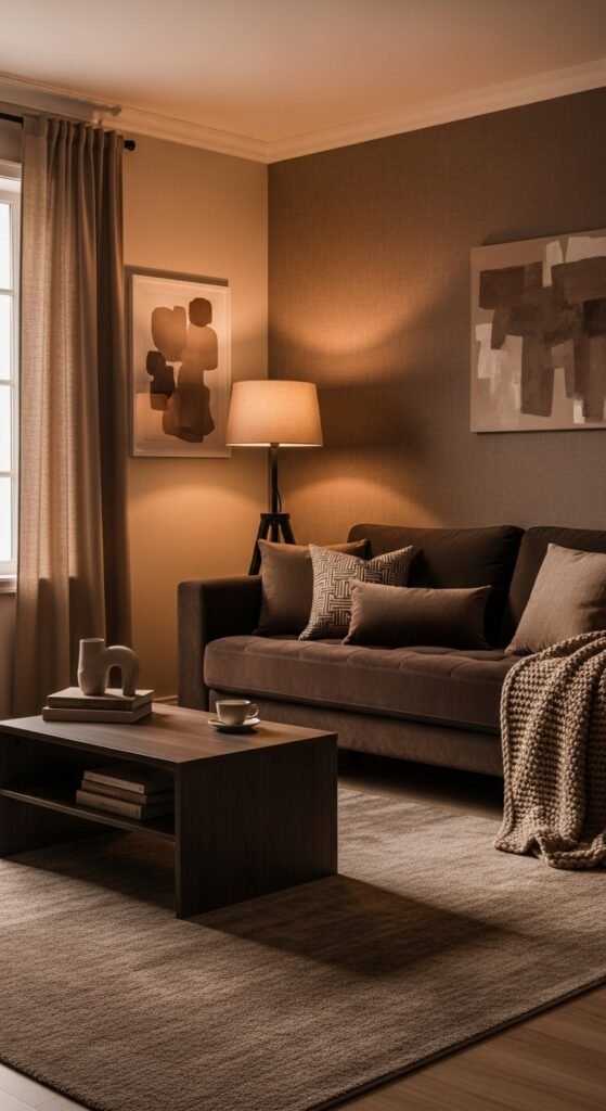 Sophisticated coffee inspired elegance in decor