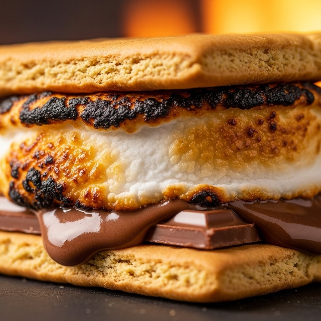Classic gooey chocolate and marshmallow s’mores