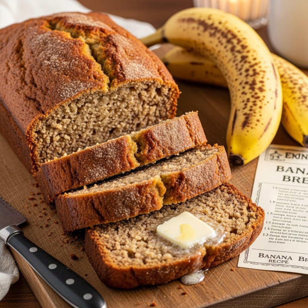 Moist banana sweet bread homemade recipe