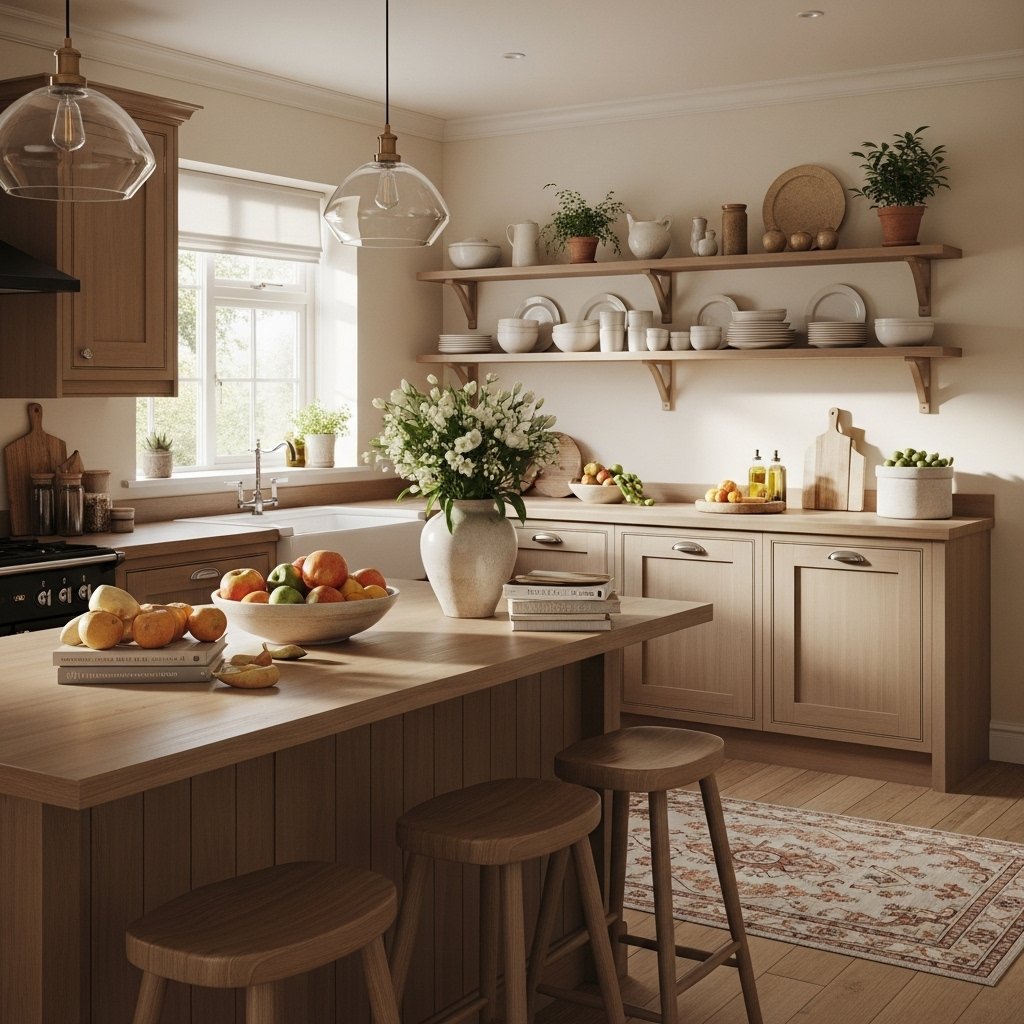Soft Pastel Blue and White Kitchen Design