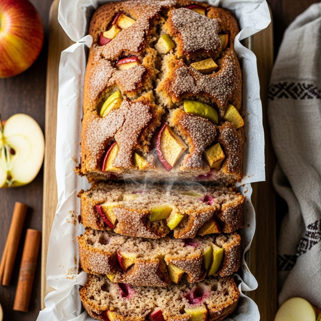 Warm apple cinnamon sweet bread recipe