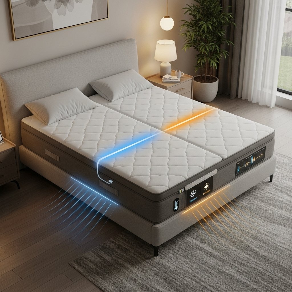 "Modern smart bed designed for couples"
