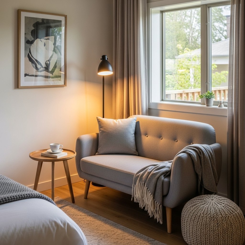 Practical functional sitting area for relaxation