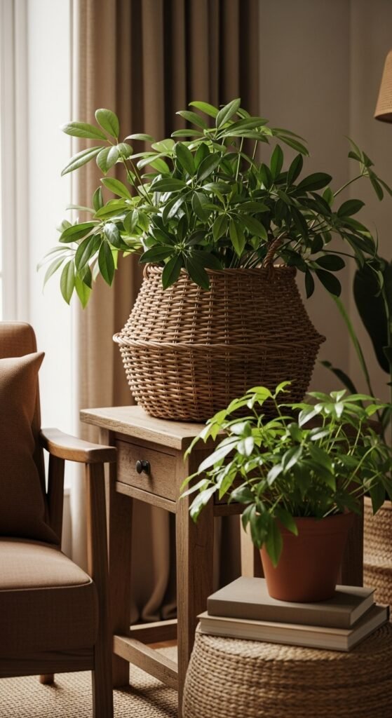 Textured nature-inspired layers in decor