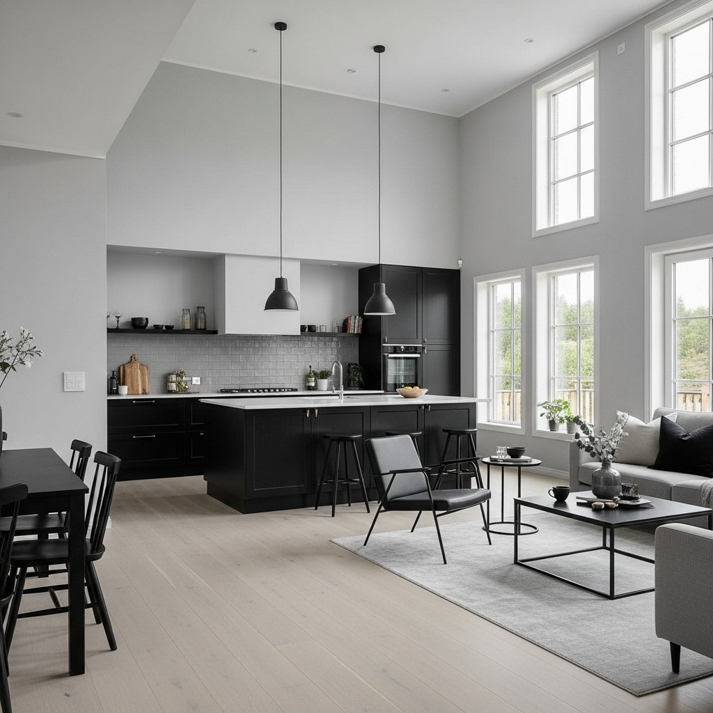 Striking bold black and grey contrast