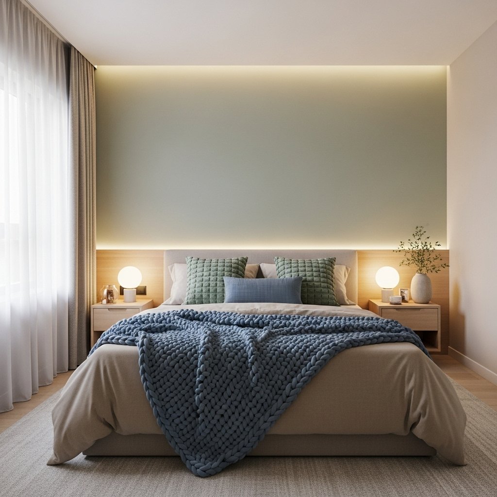 "Soothing bedroom color palette for relaxation"