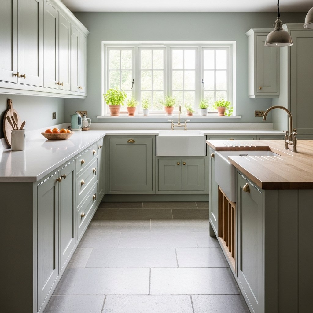 Sage Green and Cream Kitchen Design