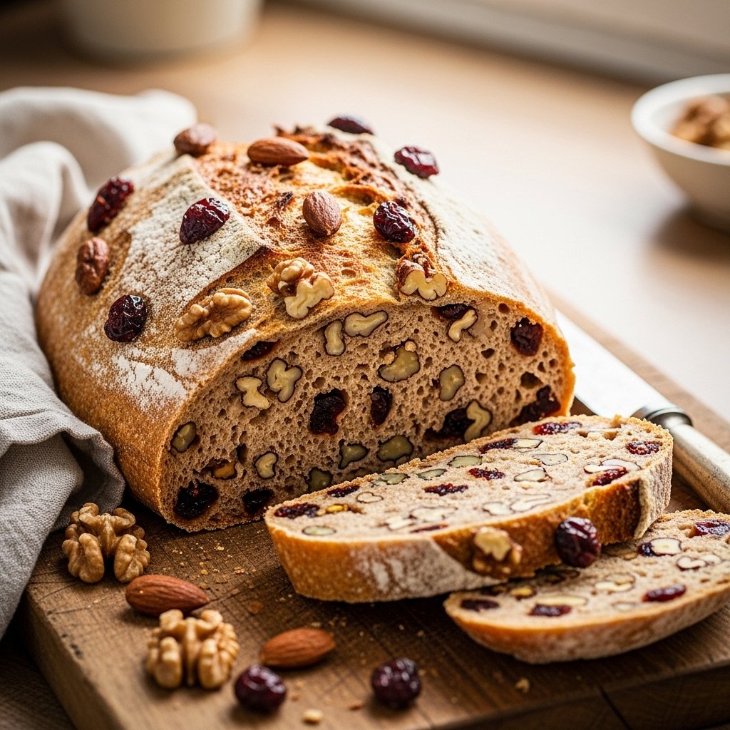 Crunchy nutty delight sweet bread recipe