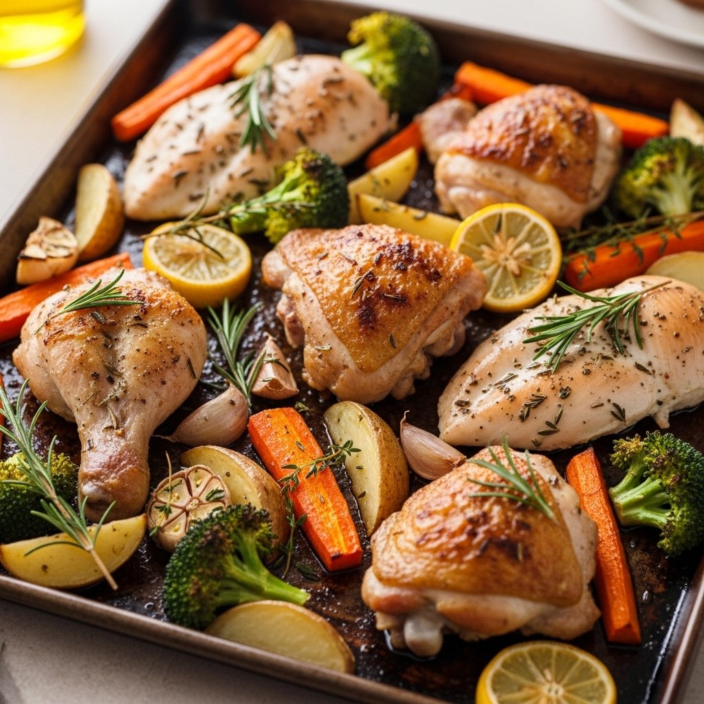 Healthy one pan chicken and veggies recipe