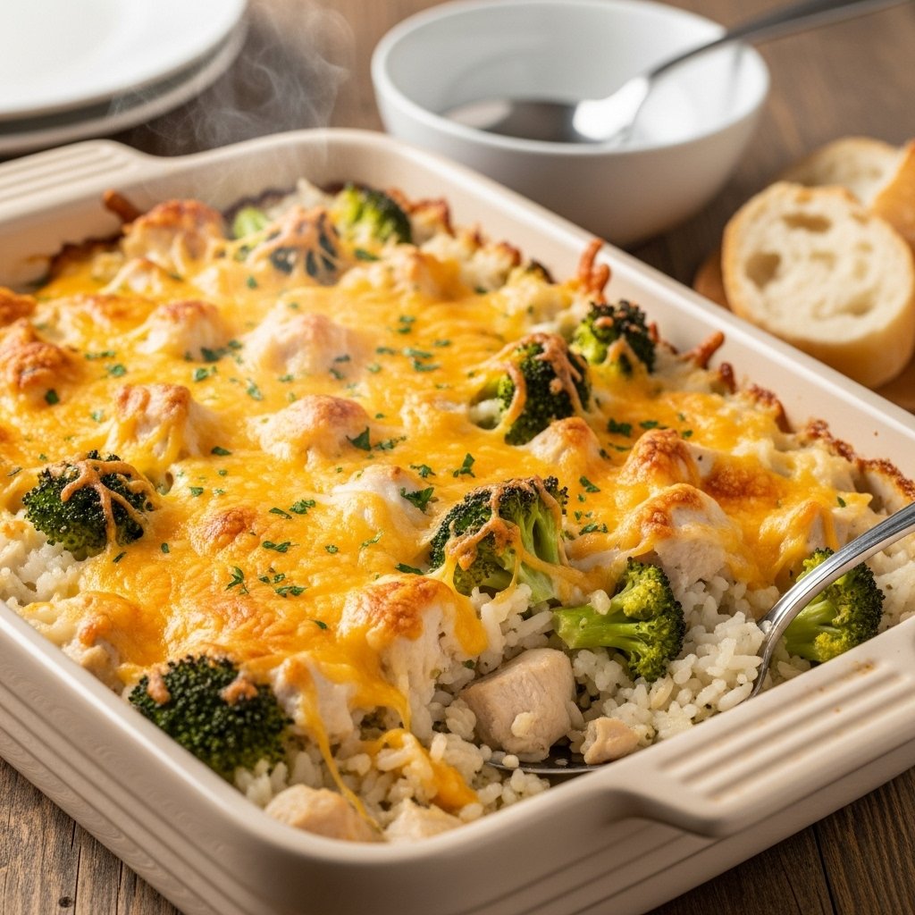 Chicken and broccoli rice casserole recipe