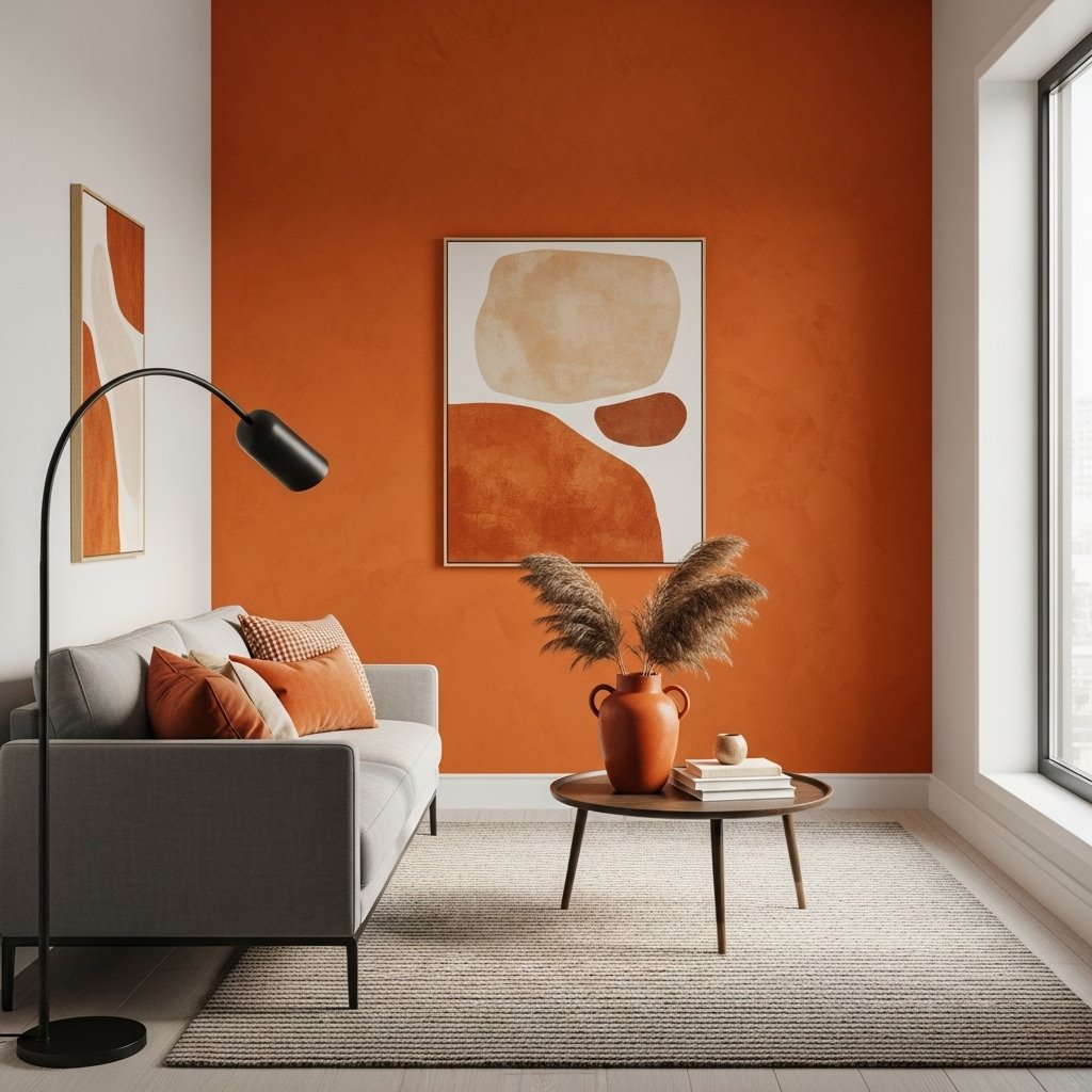 Burnt orange bedroom color palette