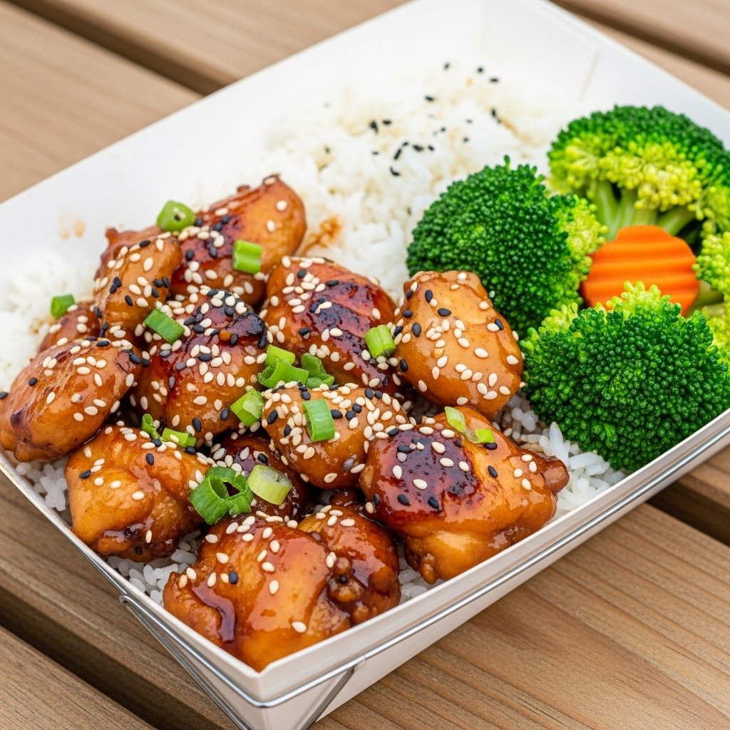 Teriyaki chicken with rice bowl