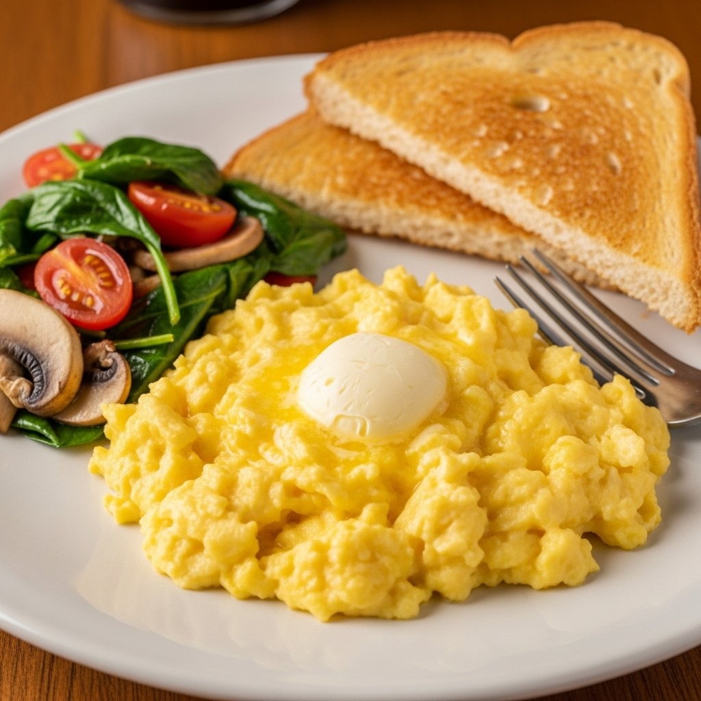Classic scrambled eggs breakfast recipe
